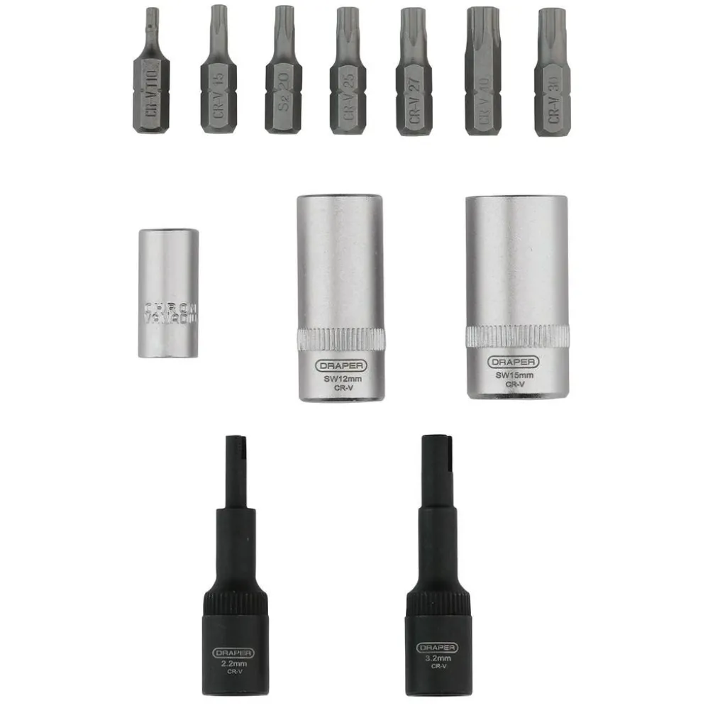 Air Conditioning and ECU Tool Kit, 1/4" Sq. Dr. (12 Piece)