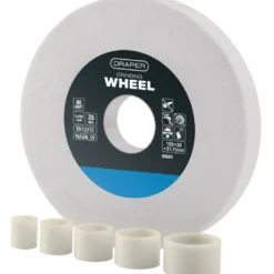 Aluminium Oxide Bench Grinding Wheel, 150 x 20mm, 80 Grit, White