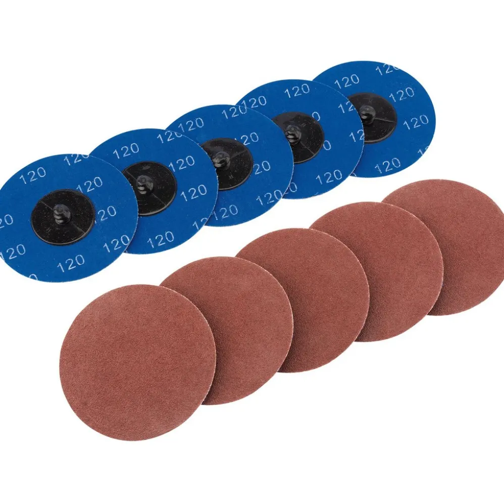 Aluminium Oxide Sanding Discs, 75mm, 120 Grit (Pack of 10)