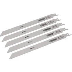 Bi-metal Reciprocating Saw Blades for Metal Cutting, 225mm, 18tpi (Pack of 5)