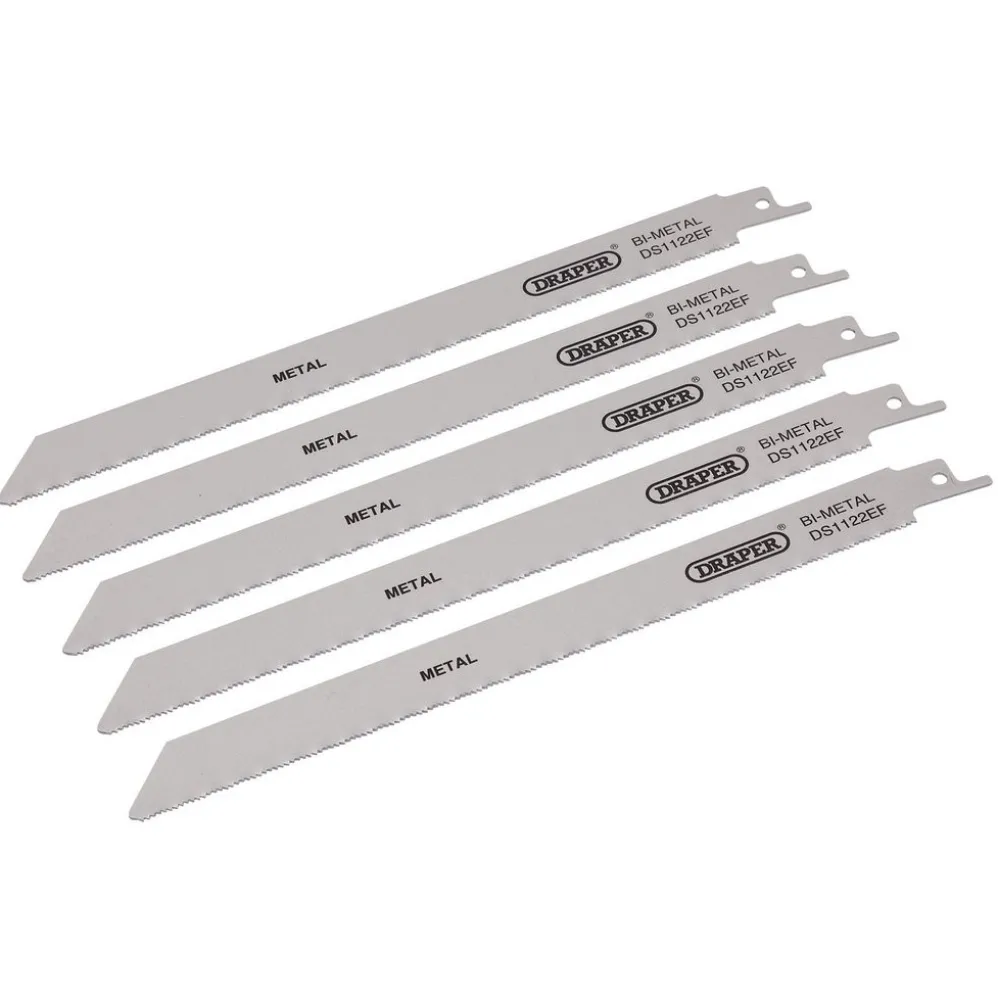 Bi-metal Reciprocating Saw Blades for Metal Cutting, 225mm, 18tpi (Pack of 5)
