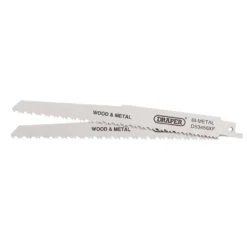 Bi-metal Reciprocating Saw Blades for Multi-Purpose Cutting, 200mm, 6-12tpi (Pack of 2)