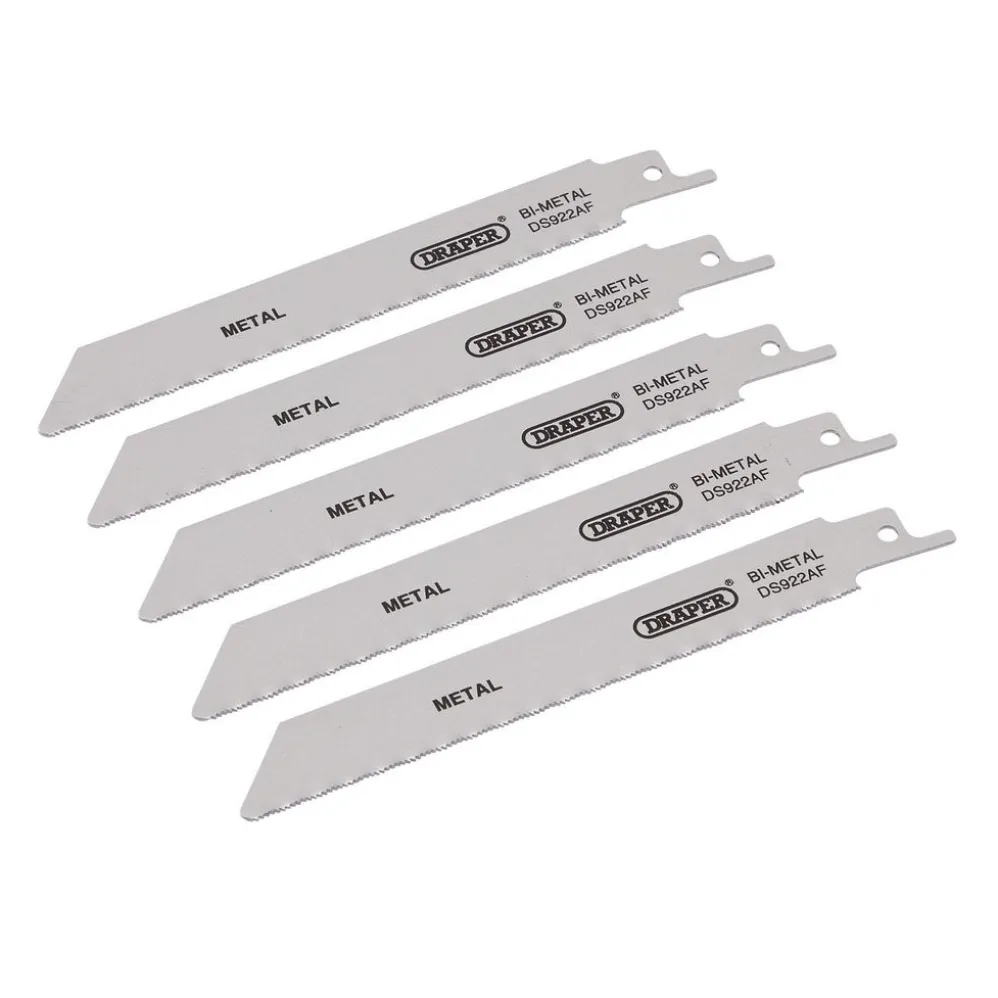 Bi-metal Reciprocating Saw Blades for Metal Cutting, 150mm, 24tpi (Pack of 5)