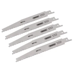 Bi-metal Reciprocating Saw Blades for Metal Cutting, 150mm, 8-14tpi (Pack of 5)