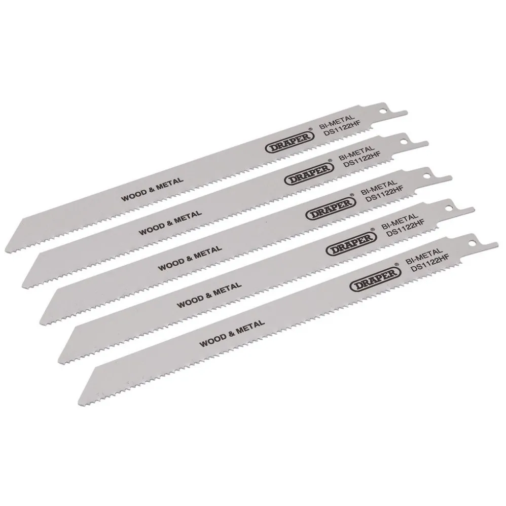 Bi-metal Reciprocating Saw Blades for Multi-Purpose Cutting, 225mm, 10tpi (Pack of 5)