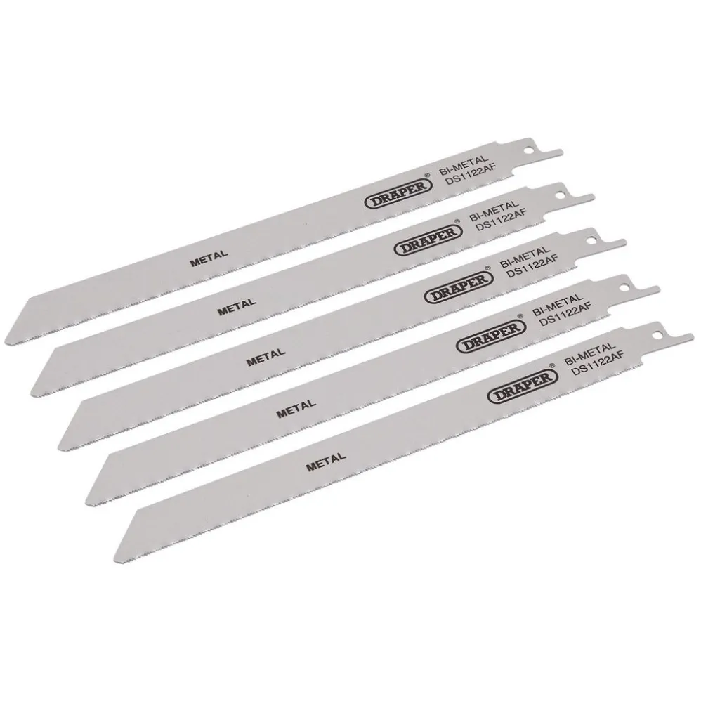 Bi-metal Reciprocating Saw Blades for Metal Cutting, 225mm, 24tpi (Pack of 5)