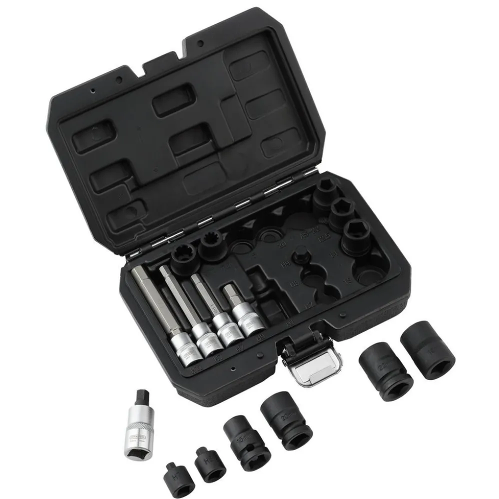 Brake Caliper Socket and Bit Set (17 Piece)