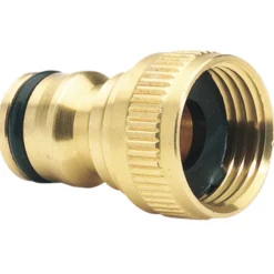 Brass Garden Hose Tap Connector, 1/2"