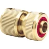 Brass Hose Connector with Water Stop, 1/2"