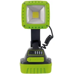 COB LED Rechargeable Work Light, 10W, 1,000 Lumens, Green, 2 x 2.2Ah Batteries
