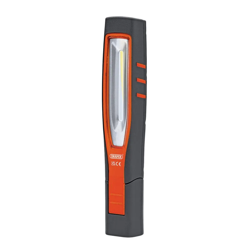 COB/SMD LED Rechargeable Inspection Lamp, 7W, 700 Lumens, Orange, 1 x USB Cable Supplied