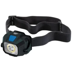 COB/SMD LED Wireless/USB Rechargeable Head Torch, 6W, 400 Lumens, USB-C Cable Supplied