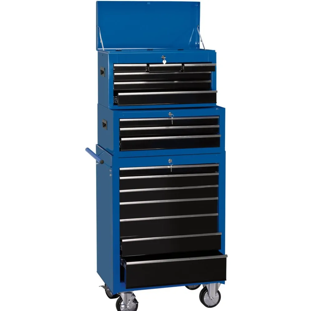 Combination Roller Cabinet and Tool Chest, 16 Drawer, 26"