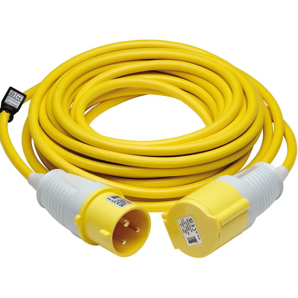 Defender E85240 110V Extension Lead, Yellow, 4mm², 32A, 14m