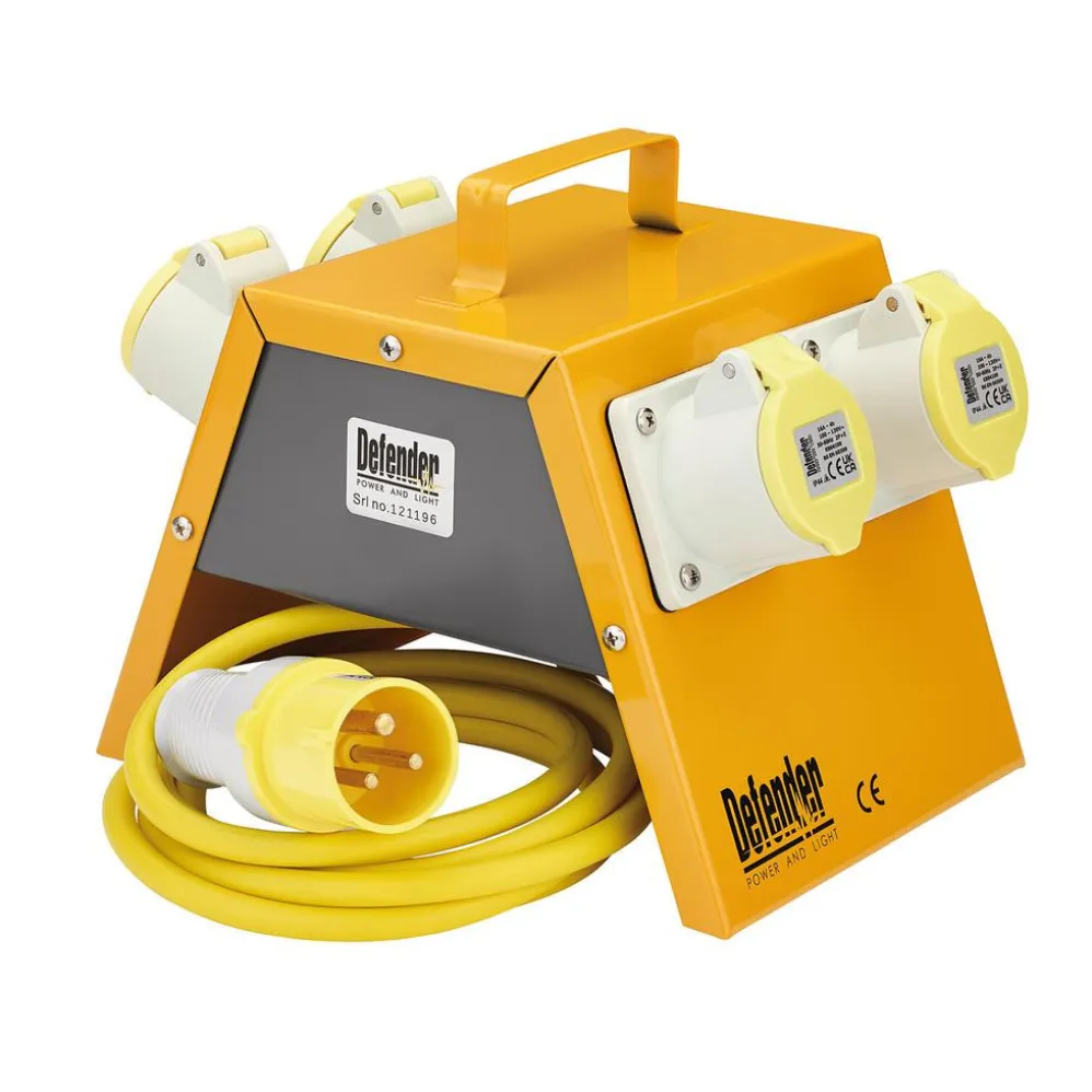 Defender E13104 110V Splitter Box, 4 x 16A