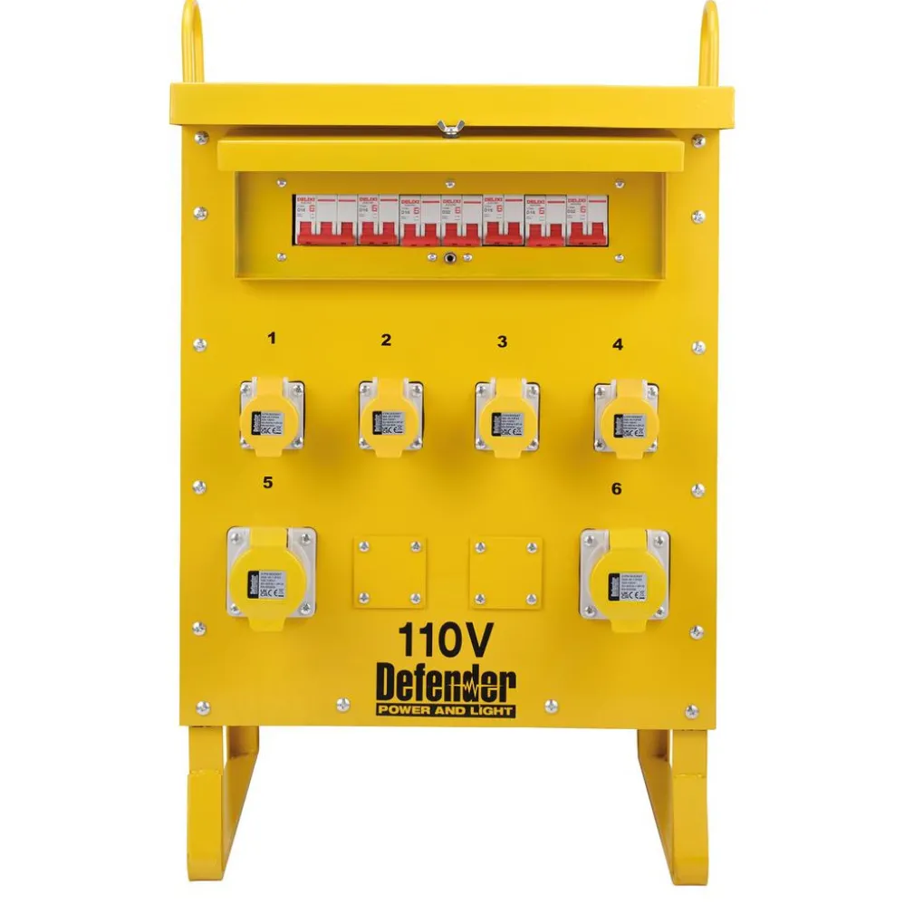 Defender ZE210027 110V 10kVA 3-Phase Transformer, 16A/32A