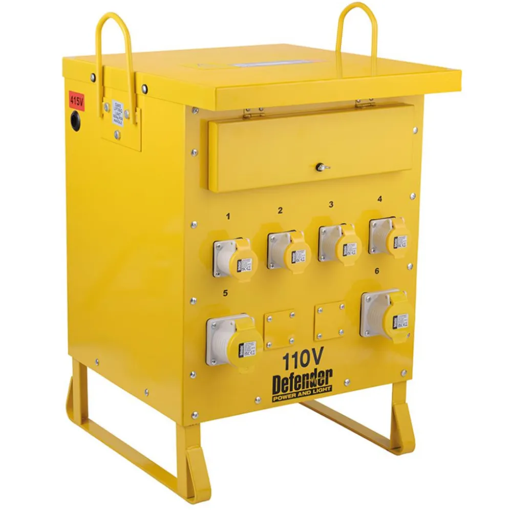 Defender ZE210027 110V 10kVA 3-Phase Transformer, 16A/32A