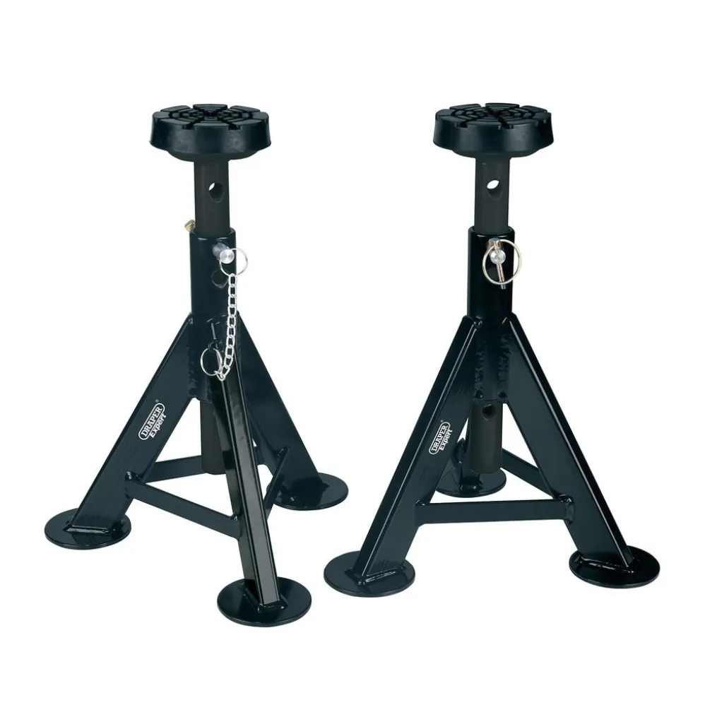 Draper Expert Axle Stands, 3 Tonne, Black (Pair)