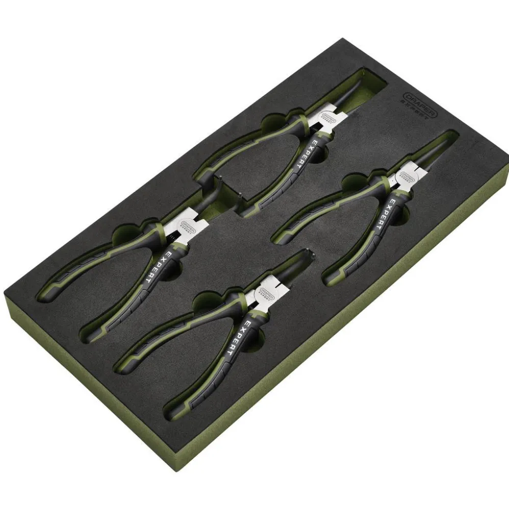 Draper Expert Circlip Pliers Set in EVA Foam Tray, 180mm (4 Piece)