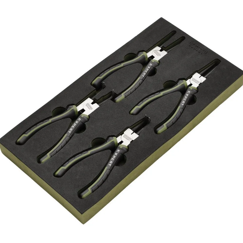 Draper Expert Circlip Pliers Set in EVA Foam Tray, 180mm (4 Piece)