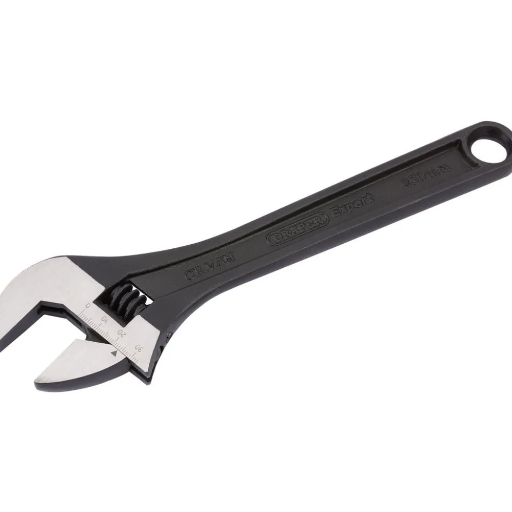 Draper Expert Crescent-Type Adjustable Wrench with Phosphate Finish, 250mm, 33mm