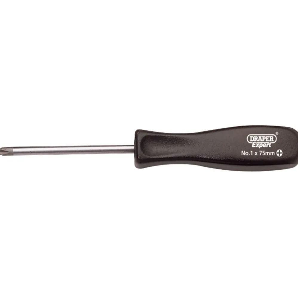 Draper Expert Cross Slot Mechanics Screwdriver, No.1 x 75mm