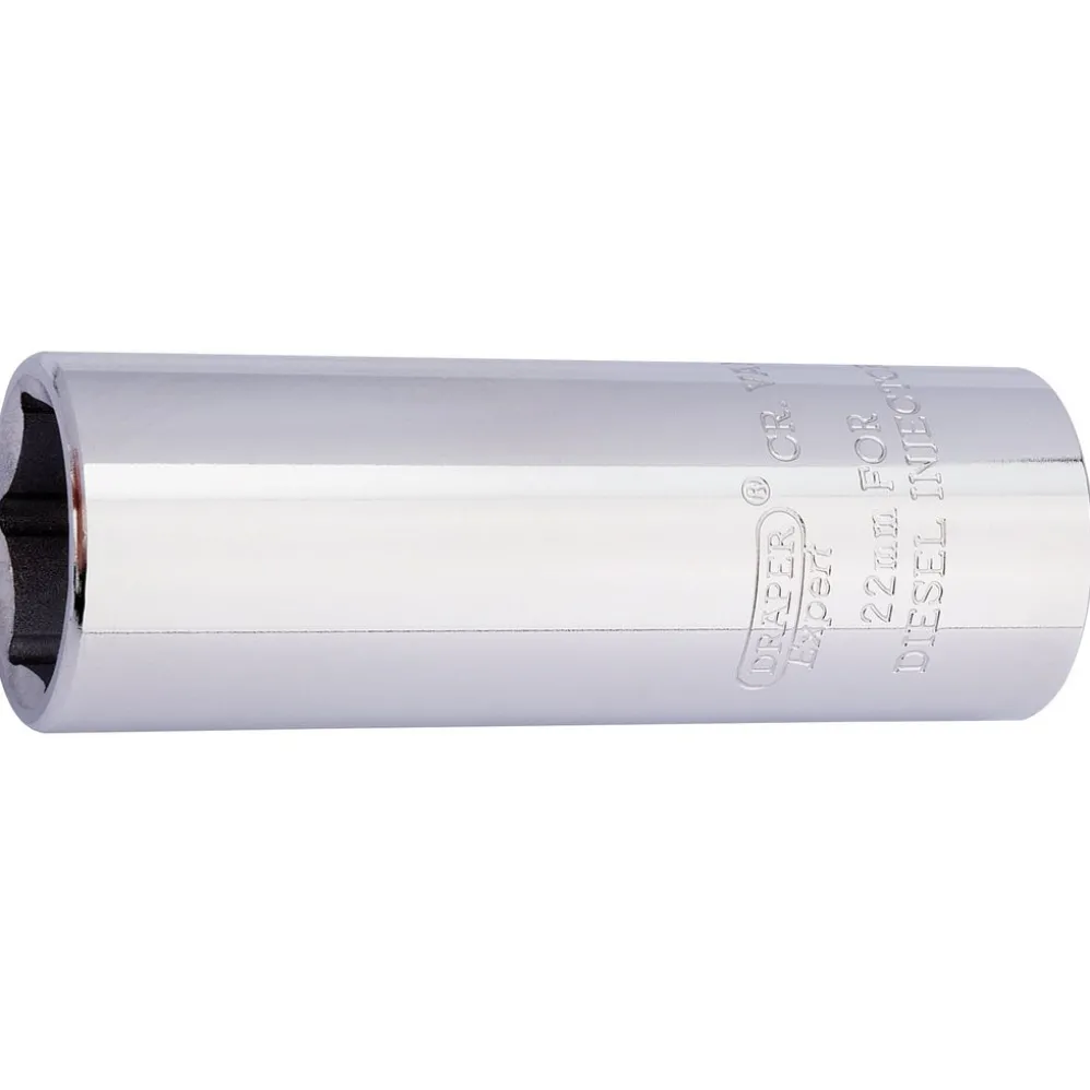Draper Expert Diesel Injector Socket, 1/2" Sq. Dr., 22mm