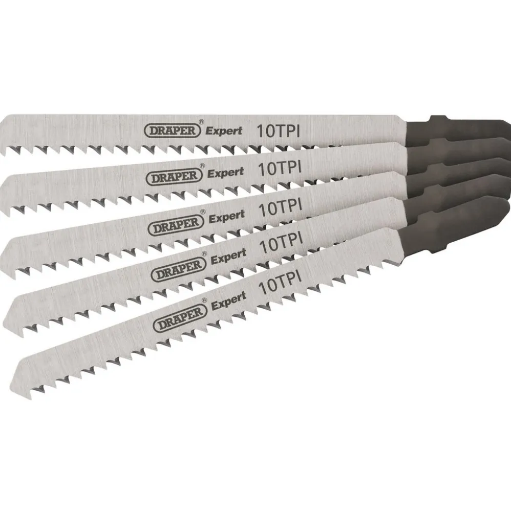 Draper Expert DT101B Jigsaw Blade Set, 100mm (5 Piece)