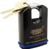 Draper Expert Heavy Duty Padlock and 2 Keys with Shrouded Shackle, 61mm