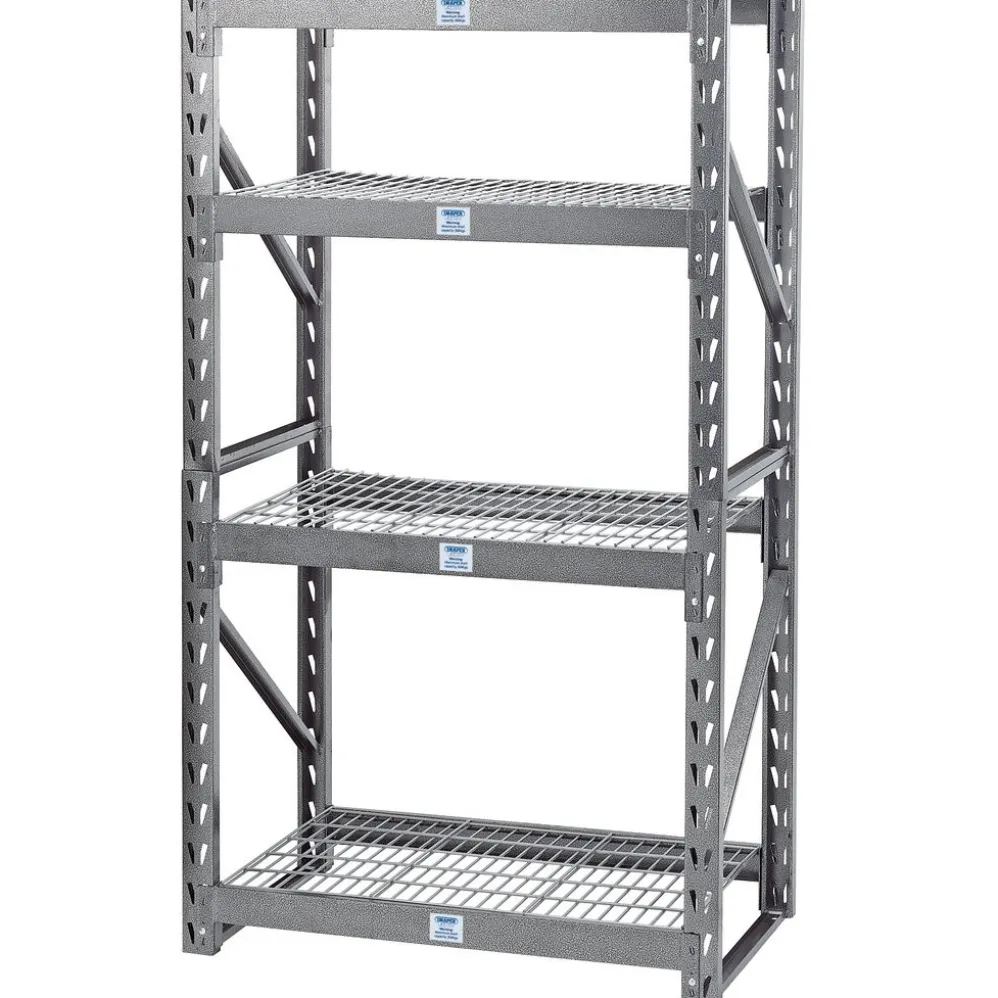 Draper Expert Heavy Duty Steel 4 Shelving Unit, 1040 x 610 x 1830mm