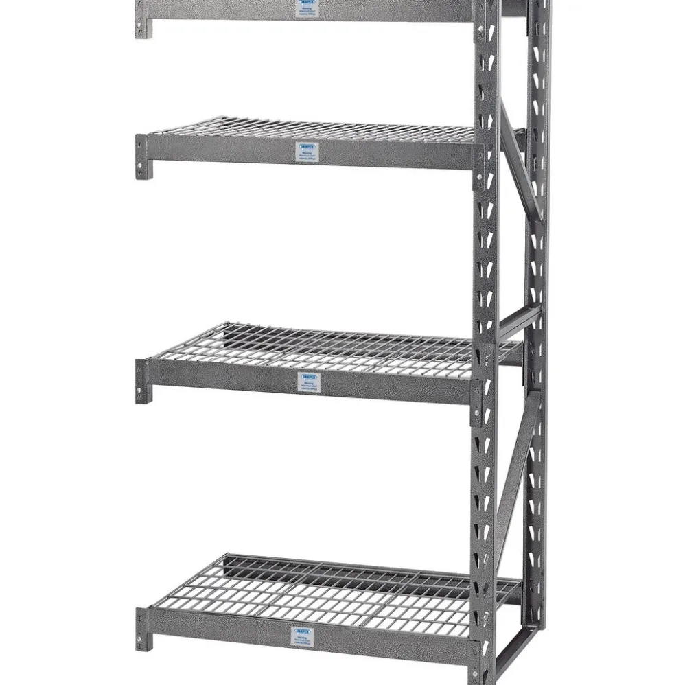 Draper Expert Heavy Duty Steel 4 Shelving Extension Unit, 1040 x 610 x 1830mm