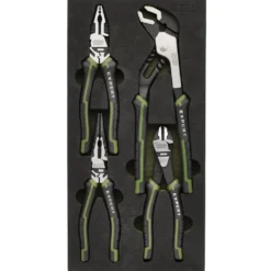 Draper Expert High Leverage Pliers Set with Water Pump Pliers in EVA Foam Tray (4 Piece)