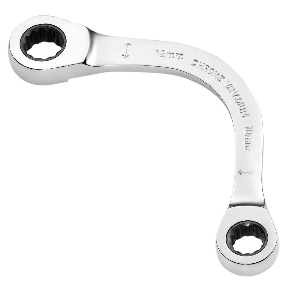 Draper Expert HI-TORQ® Double Ring Ratchet Half Moon Spanner, 10 x 12mm