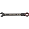 Draper Expert HI-TORQ® Metric Flexible Head Ratchet Combination Spanner, 18mm, Black