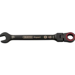 Draper Expert HI-TORQ® Metric Flexible Head Ratchet Combination Spanner, 13mm, Black