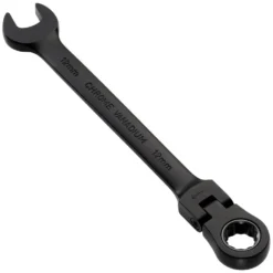 Draper Expert HI-TORQ® Metric Flexible Head Ratchet Combination Spanner, 12mm, Black
