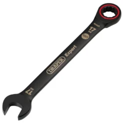 Draper Expert HI-TORQ® Metric Ratchet Combination Spanner, 17mm, Black