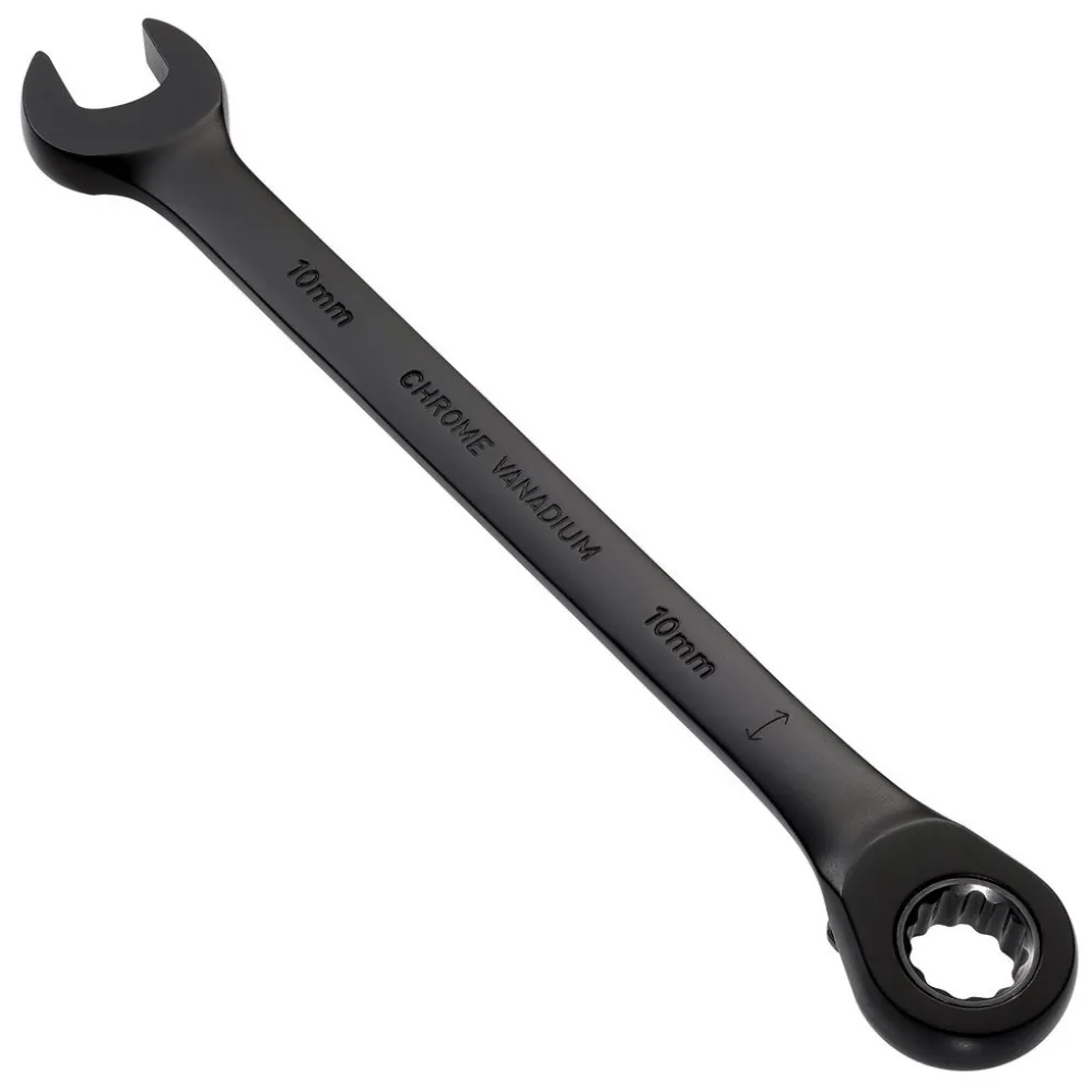 Draper Expert HI-TORQ® Metric Reversible Ratchet Combination Spanner, 10mm, Black