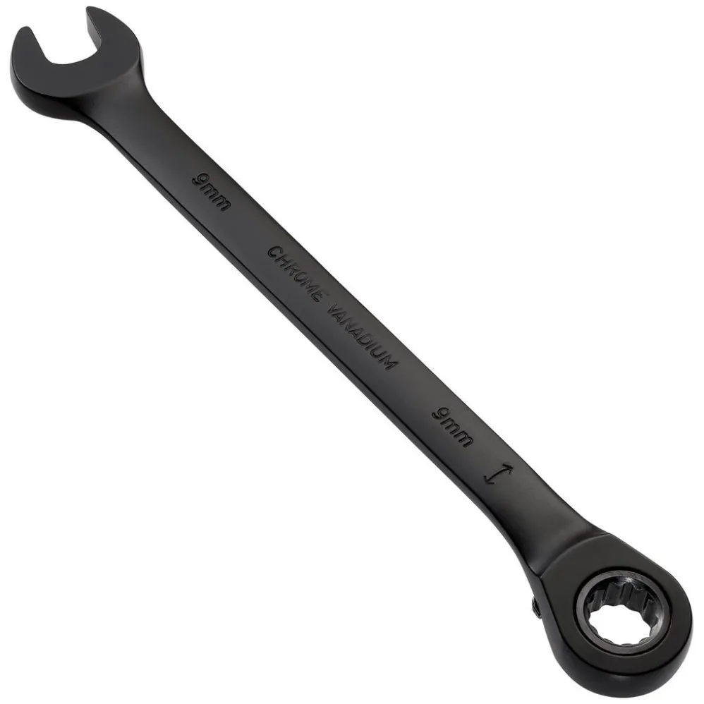 Draper Expert HI-TORQ® Metric Reversible Ratchet Combination Spanner, 9mm, Black