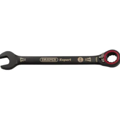 Draper Expert HI-TORQ® Metric Reversible Ratchet Combination Spanner, 17mm, Black