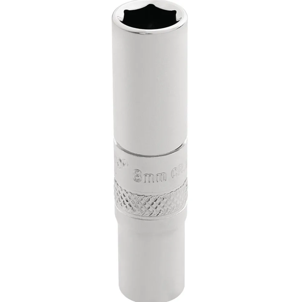 Draper Expert HI-TORQ® 6 Point Deep Socket, 1/4" Sq. Dr., 8mm