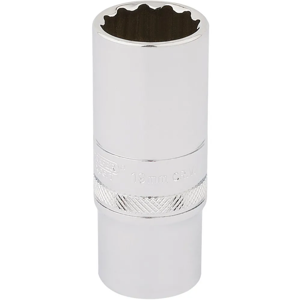 Draper Expert HI-TORQ® 12 Point Deep Socket, 3/8" Sq. Dr., 19mm