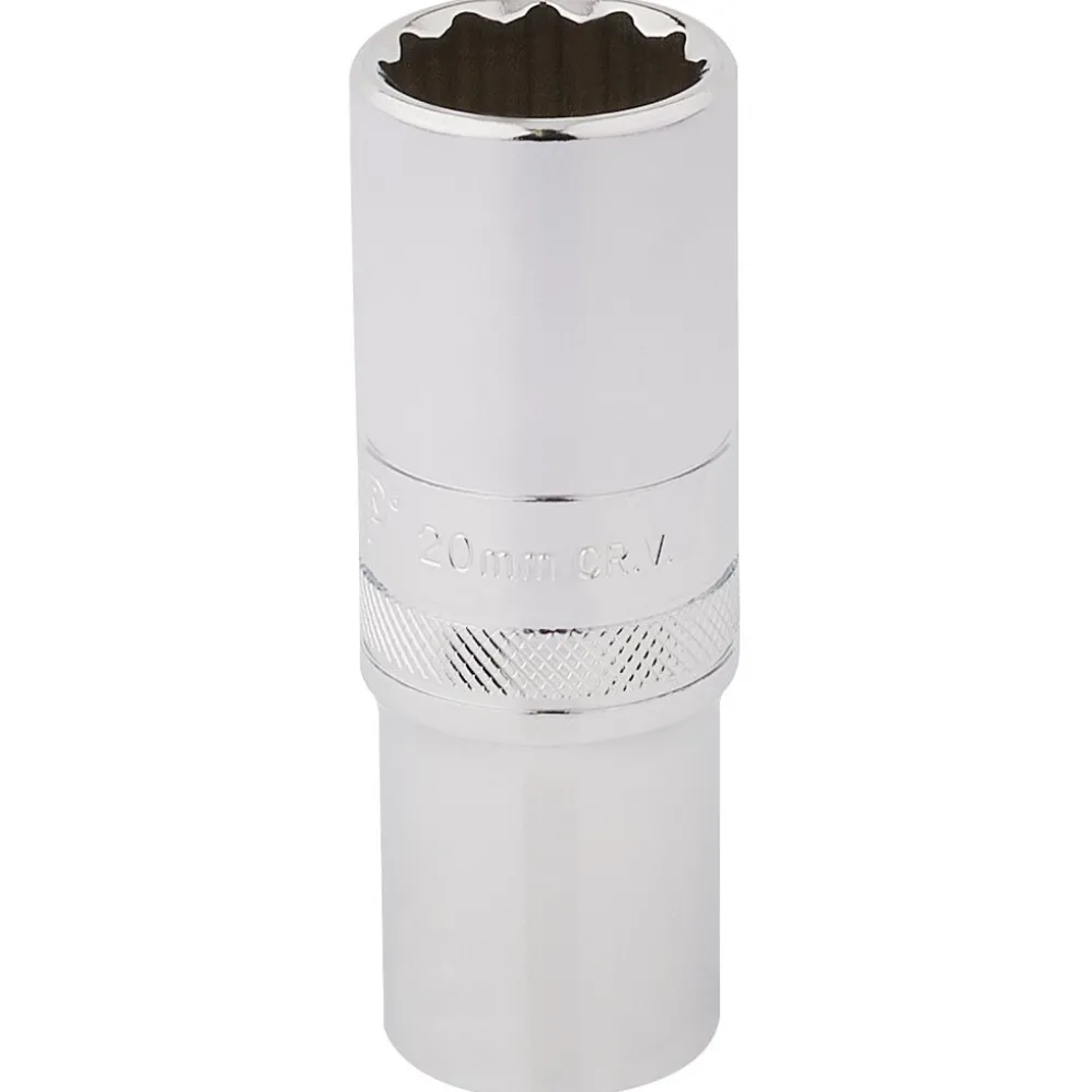 Draper Expert HI-TORQ® 12 Point Deep Socket, 1/2" Sq. Dr., 20mm