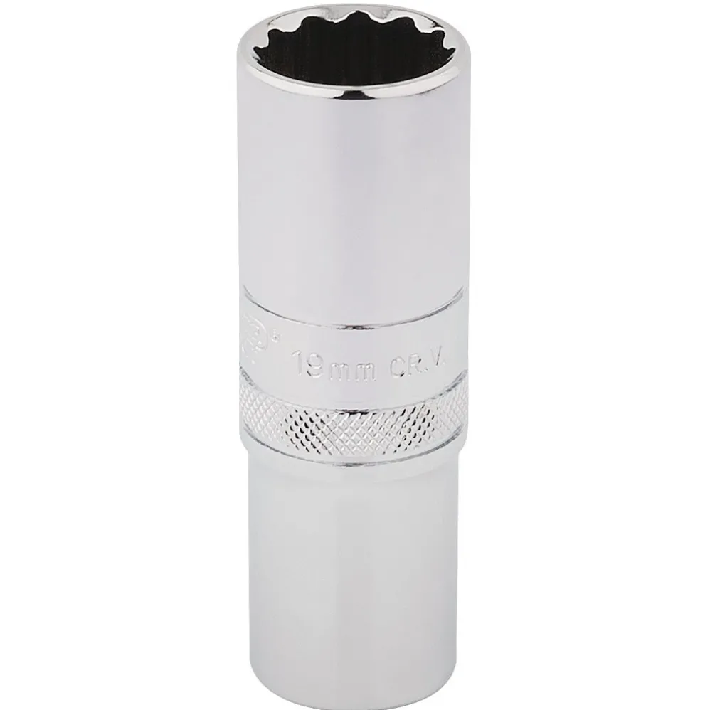 Draper Expert HI-TORQ® 12 Point Deep Socket, 1/2" Sq. Dr., 19mm