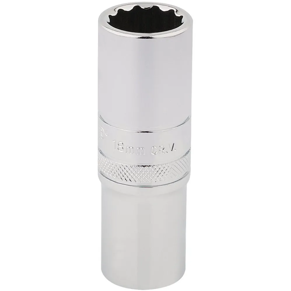 Draper Expert HI-TORQ® 12 Point Deep Socket, 1/2" Sq. Dr., 18mm