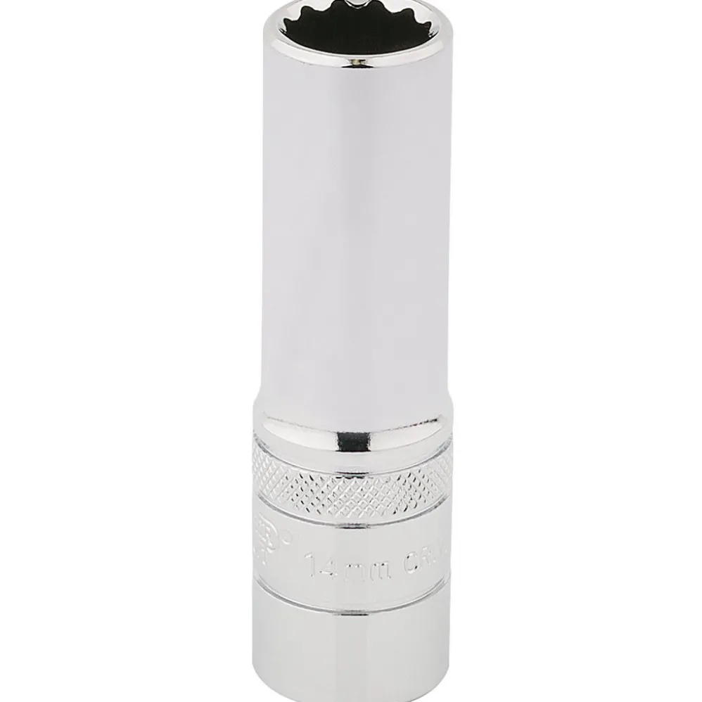 Draper Expert HI-TORQ® 12 Point Deep Socket, 1/2" Sq. Dr., 14mm