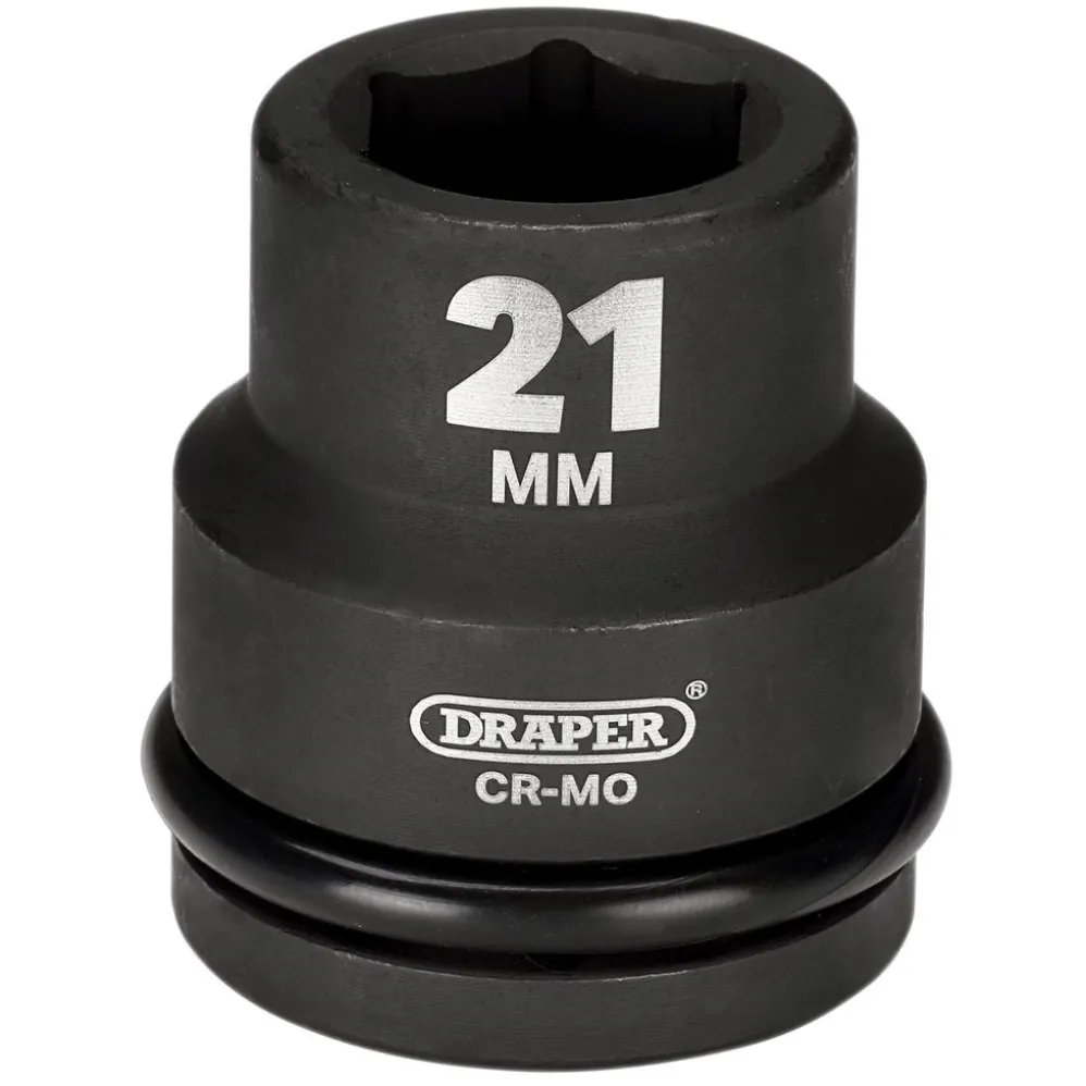 Draper Expert HI-TORQ® 6 Point Impact Socket, 3/4" Sq. Dr., 21mm