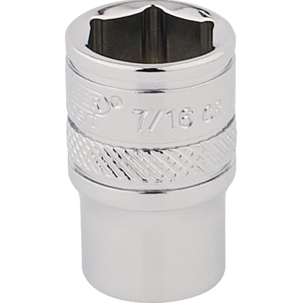 Draper Expert HI-TORQ® 6 Point Socket, 1/4" Sq. Dr., 7/16"
