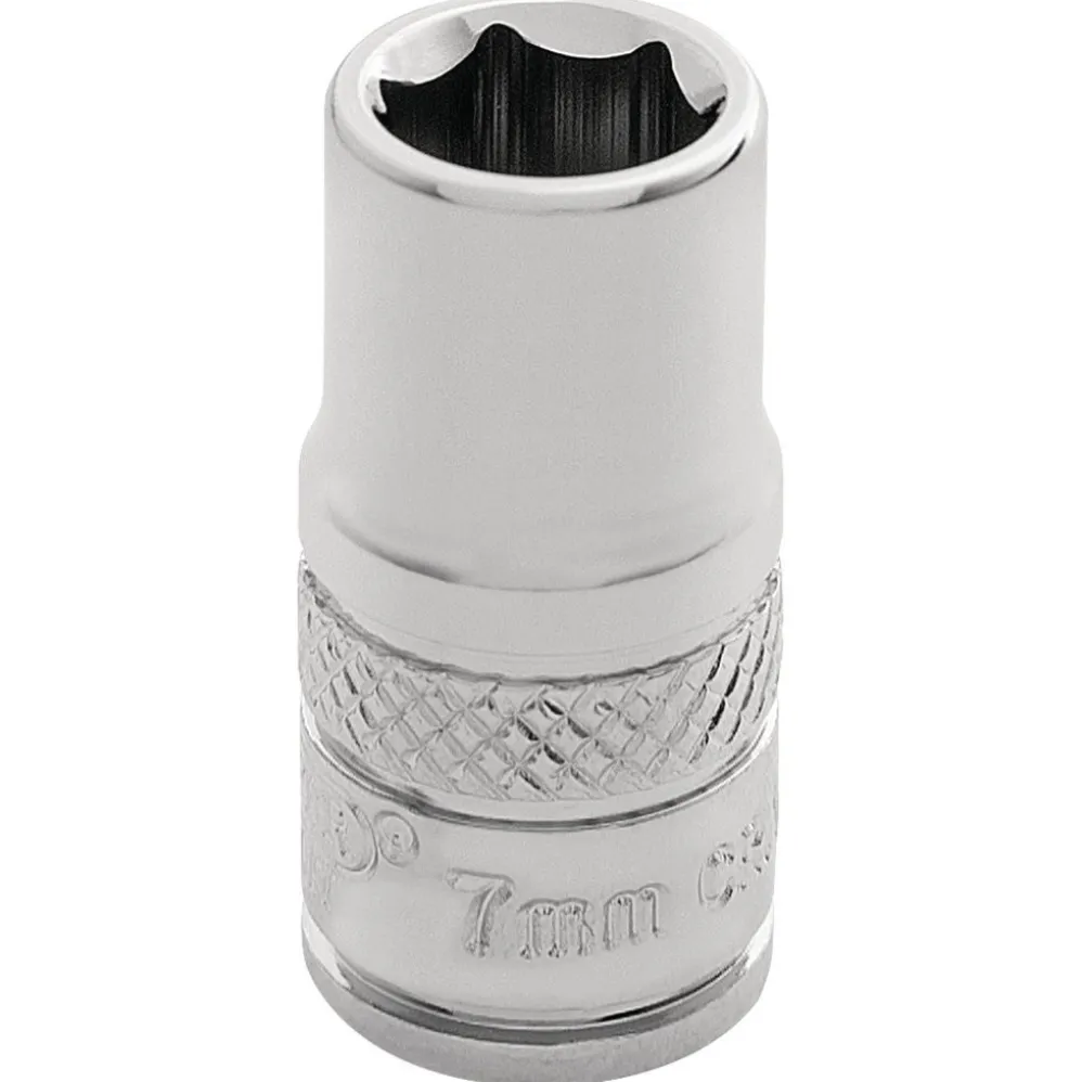 Draper Expert HI-TORQ® 6 Point Socket, 1/4" Sq. Dr., 7mm