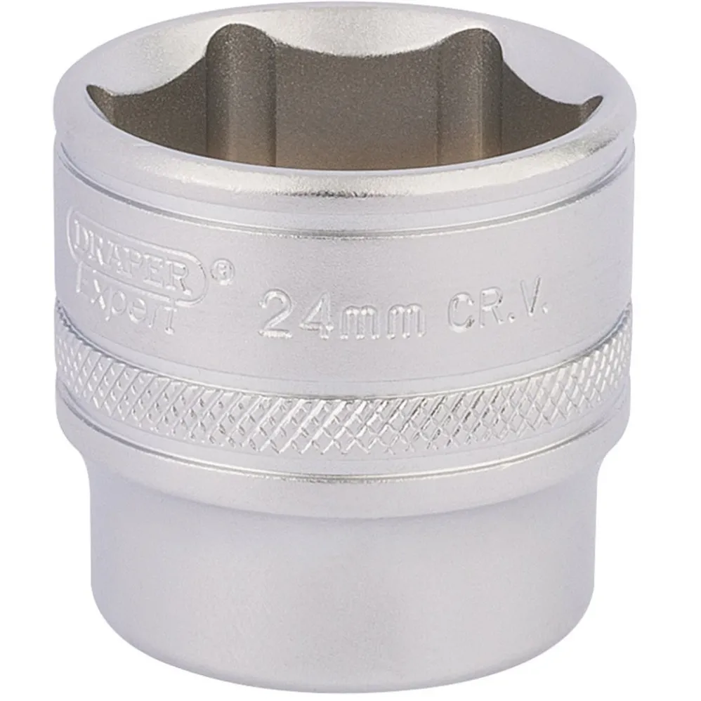 Draper Expert HI-TORQ® 6 Point Socket, 3/8" Sq. Dr., 24mm